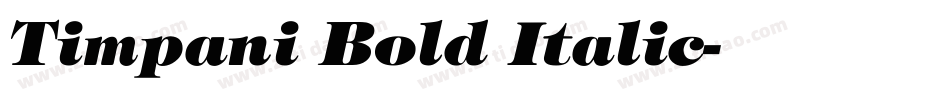 Timpani Bold Italic字体转换